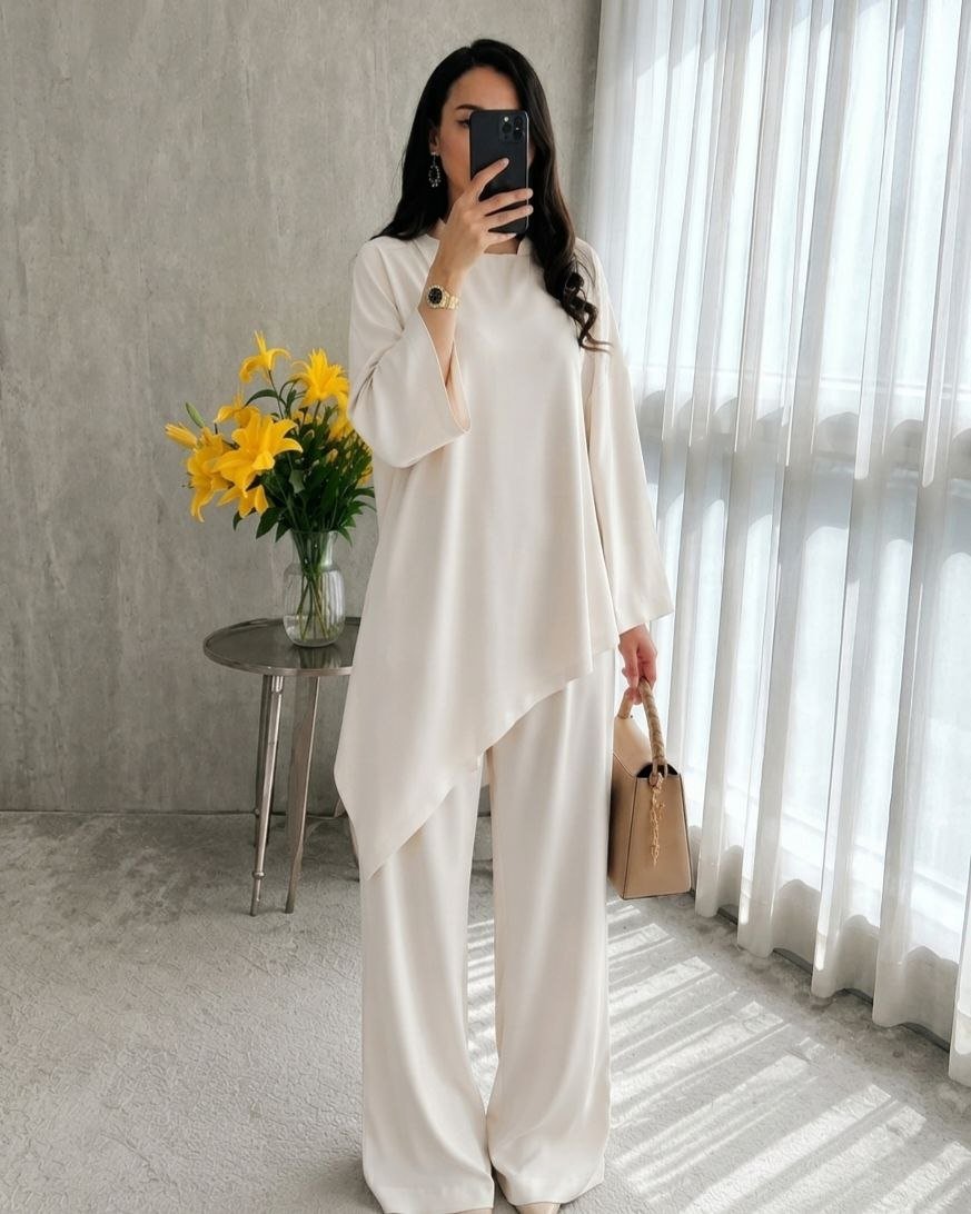 Ensemble Élégance Pure – Blanc Cassé – Image 2